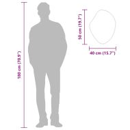 Стенно огледало черно 50x40 см