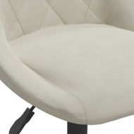 Трапезен стол, кремав, кадифе