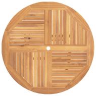 Сгъваема градинска маса Ø 110x75 см тиково дърво масив