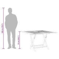 Сгъваема градинска маса Ø 110x75 см тиково дърво масив