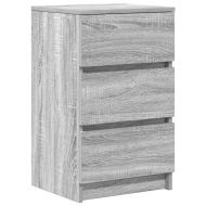 Нощно шкафче с 3 чекмеджета, сив сонома, 39x35x65 см