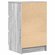 Нощно шкафче с 3 чекмеджета, сив сонома, 39x35x65 см