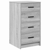 Тоалетка 3 бр. Сив 40 x 41 x 135 см Инженерна дървесина
