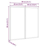 Дъска с известия Черно 80 x 80 x 1.4 см Борово дърво масив