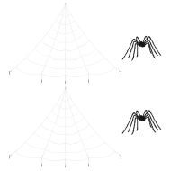 Декорация за Хелоуин с паяци и мрежи 2 pcs Черно и бяло