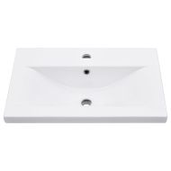 Рамка за мивка за баня с вграден умивалник, черна, желязна