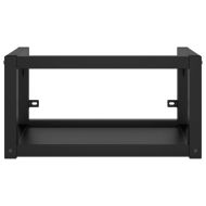 Рамка за мивка за баня стенен монтаж черна 59x38x31 см желязо