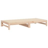 Разтегателно дневно легло, 2x(80x200) см, бор масив