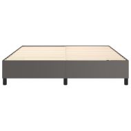 Рамка за легло с пружини сива 160x200 см изкуствена кожа