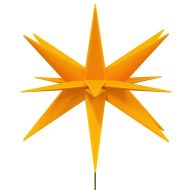 Коледни лампи с шипове, 3 бр, LED, сгъваеми, жълта, 57 см
