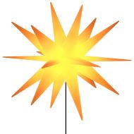 Коледни лампи с шипове, 3 бр, LED, сгъваеми, жълта, 57 см