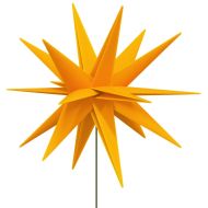 Коледни лампи с шипове, 3 бр, LED, сгъваеми, жълта, 57 см