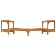 Около полукръгла гореща вана Кафяво 252 x 112 x 55,5 см