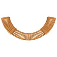 Около полукръгла гореща вана Кафяво 252 x 112 x 55,5 см