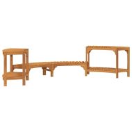 Около полукръгла гореща вана Кафяво 272 x 120 x 55,5 см