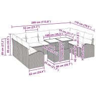 Градински Софа Комплект 10 pcs Бежов и Светло Сив полиратан