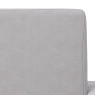 Детско диванче-легло, 2-местно, светлосиво, мек плюш