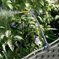 Градинска саксия 4 pcs Черен Пластмаса