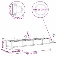 Градинска саксия 4 pcs Черен Пластмаса