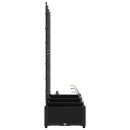 Градинска саксия 3 pcs Черно Стомана