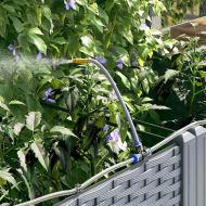 Градинска саксия 3 pcs Светло сиво Пластмаса