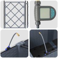 Градинска саксия 5 pcs Светло сиво Пластмаса