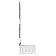 Градинска саксия Бял 40 x 40 x 125,5 см Пластмаса