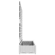 Градинска саксия 3 pcs Бял 120 x 40 x 125,5 см Пластмаса