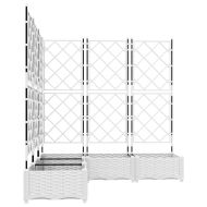 Градинска саксия 5 pcs Бяло 120 x 120 x 125,5 см Стомана