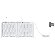 Градинска саксия 2 pcs Бял Пластмаса