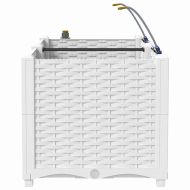 Градинска саксия 2 pcs Бял Пластмаса