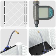 Градинска саксия Бяло 40 x 40 x 142 cm Стомана