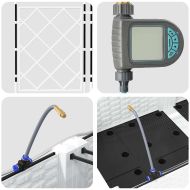 Градинска саксия 2 pcs Бяло Стомана