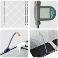 Градинска саксия 2 pcs Бяло Стомана