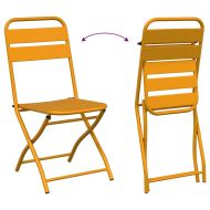 Сгъваем градински стол 2 pcs Горчица 42 x 52 x 82 см