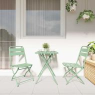 Сгъваем градински стол 2 pcs Светъл мента 42 x 52 x 82 см