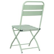 Сгъваем градински стол 2 pcs Светъл мента 42 x 52 x 82 см