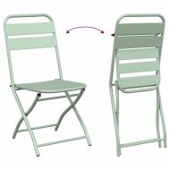 Сгъваем градински стол 2 pcs Светъл мента 42 x 52 x 82 см