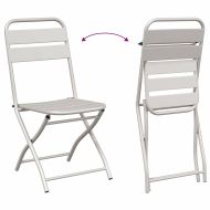 Сгъваем градински стол 2 pcs Бежово 42 x 52 x 82 см