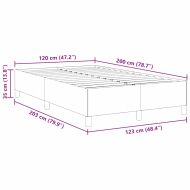 Легло с пружинирана основа Тъмен сив 120 x 200 cm