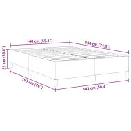 Легло с пружинирана основа Тъмносиво 140 x 190 cm