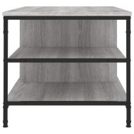 Кафе маса, сив сонома, 100x50x45 см, инженерно дърво