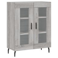 Висок шкаф, сив сонома, 69,5x34x180 см, инженерно дърво