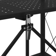 Рафт за съхранение на колелца, черен, 71x34x88 см, стомана