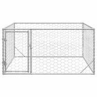 Външна кучешка клетка с врата 2x2x1 м, поцинкована стомана