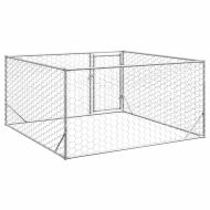 Външна кучешка клетка с врата 2x2x1 м, поцинкована стомана