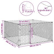 Външна кучешка клетка с врата 2x2x1 м, поцинкована стомана