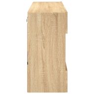 Стенен ТВ шкаф с LED осветление, сонома дъб, 98,5x30x60,5 см