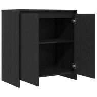 Бюфет, черен дъб, 70x41x75 см, инженерно дърво