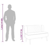 Диван, плат, 117x55,5x77 см, светлосив